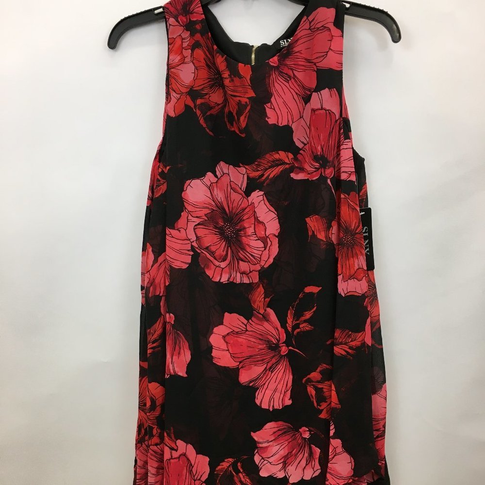 Women's Asymmetric Chiffon Overlay Dress